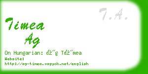 timea ag business card